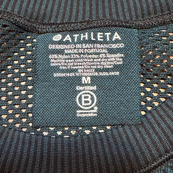 Athleta stretchy tank sz medium dark‎ green - Picture 2 of 6